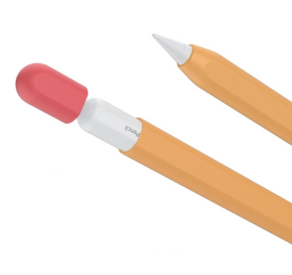 Силіконовий чохол для Apple Pencil 2 - чорний із червоним