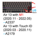 Накладка на клавіатуру прозора для MacBook Air 13.3" M1 2020 (US Enter)