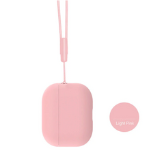 Розовый силиконовый чехол с ремешком для AirPods Pro 2