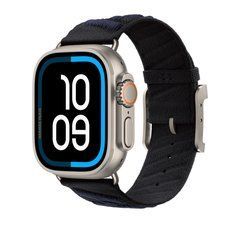 Ремешок Apple Watch Herm&egrave;s - 49mm Noir/Bleu Nuit En Mer (MHXT4)
