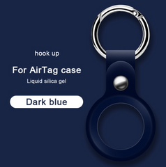 Темно-синій силіконовий брелок для AirTag