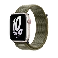 Ремешок Apple Nike Sport Loop Watch 45mm Sequoia/Pure Platinum (MPJ23)