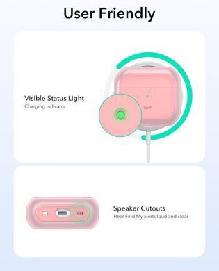 Чохол ESR Orbit Hybrid Case (HaloLock) with MagSafe для AirPods 4 - Pink
