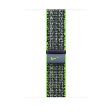 Ремешок Apple Nike Sport Loop Watch 45mm Bright Green/Blue (MTL43)