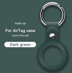 Темно-зелений силіконовий брелок для AirTag