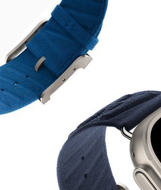 Ремешок Apple Watch Herm&egrave;s - 49mm Bleu Hydra En Mer (MDFU4)
