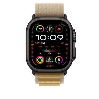 Ремінець Apple 49mm Tan Alpine&nbsp;Loop -&nbsp;Large - Black Titanium Finish (MYQ23)