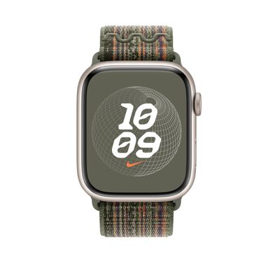 Ремешок Apple Nike Sport Loop Watch 45mm Sequoia/Orange (MTL63)