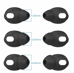 Комплект черных силиконовых вакуумных накладок для AirPods 3