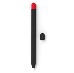 Силиконовый чехол для Apple Pencil 1 - чёрный с красным