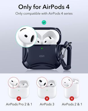 Чехол ESR Cyber Tough Case (HaloLock) with MagSafe для AirPods 4 - Navy Blue