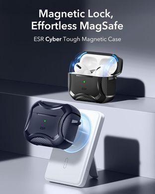 Чехол ESR Cyber Tough Case (HaloLock) with MagSafe для AirPods 4 - Navy Blue