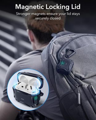Чехол ESR Cyber Tough Case (HaloLock) with MagSafe для AirPods 4 - Navy Blue
