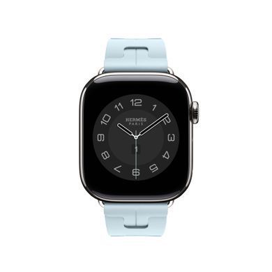 Ремешок Apple Watch Herm&egrave;s - 42mm Bleu Acier Kilim Single Tour (MDFF4)