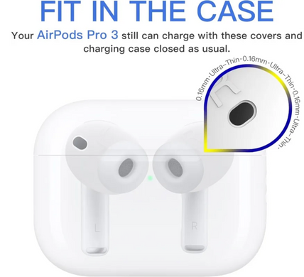 Накладки силиконовые для AirPods Pro 3 - Белые