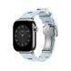 Ремешок Apple Watch Herm&egrave;s - 42mm Bleu Acier Kilim Single Tour (MDFF4)