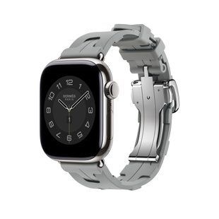 Ремнінець Apple Watch Herm&egrave;s - 42mm Gris Kilim Single Tour (MDFE4)