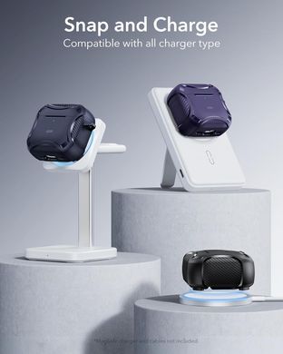 Чохол ESR Cyber Tough Case (HaloLock) with MagSafe для AirPods 4 - Purple