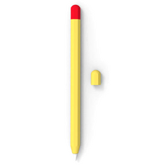 Силиконовый чехол для Apple Pencil 1 - желтый с красным