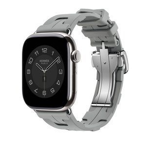 Ремнінець Apple Watch Herm&egrave;s - 46mm Gris Kilim Single Tour (MDFH4)