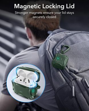 Чехол ESR Cyber Tough Case (HaloLock) with MagSafe для AirPods 4 - Green