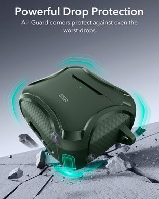 Чехол ESR Cyber Tough Case (HaloLock) with MagSafe для AirPods 4 - Green
