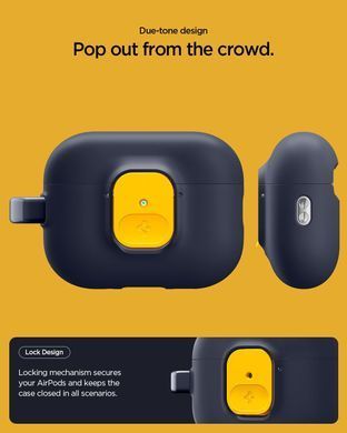 Чехол Spigen Nano Pop for AirPods Pro 3 Case Secure Locking Clip Embedded - Blueberry Navy