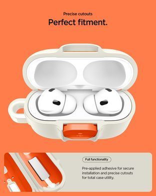 Чехол Spigen Nano Pop for AirPods Pro 3 Case Secure Locking Clip Embedded - Orange Beige
