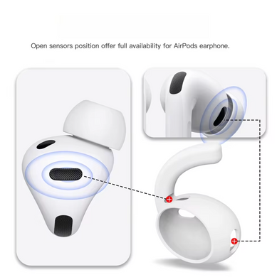 Накладки гачки силіконові (розмір L) для AirPods Pro 3 - Білі
