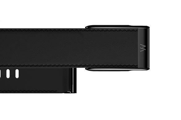 Ремешок Whoop LeatherLuxe Straight Band | Black/Cream with Black S/M для Whoop 5.0 One/Peak/MG Life
