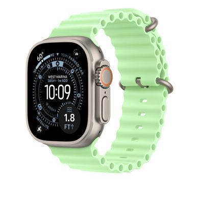 Подовжувач для ремінця Apple 49mm Neon Green Ocean&nbsp;Band Extension - Natural Titanium Finish (MGCG4)