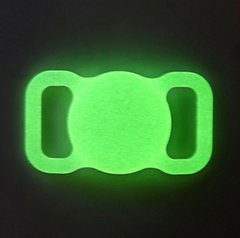Зелений люмінесцентний силіконовий чохол на нашийник для AirTag