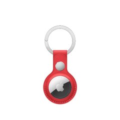 Кожаный брелок для AirTag с кольцом для ключей, (PRODUCT)RED