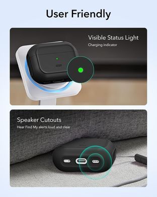 Чехол ESR Orbit Hybrid Case (HaloLock) with MagSafe для AirPods Pro 3 - Black