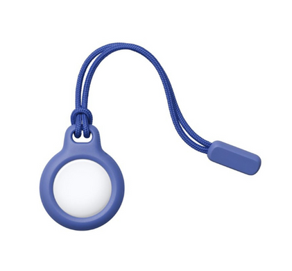 Чехол пластиковый со шнурком для AirTag - Голубой