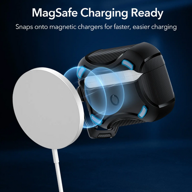 Чехол противоударный с магнитом MagSafe для AirPods Pro 2 - Черный