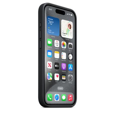 Чехол Apple iPhone 15 Pro FineWoven Case with MagSafe - Black (MT4H3)