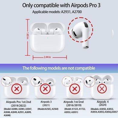 Чохол захисний з карабіном для Apple AirPods Pro 3 - Чорний