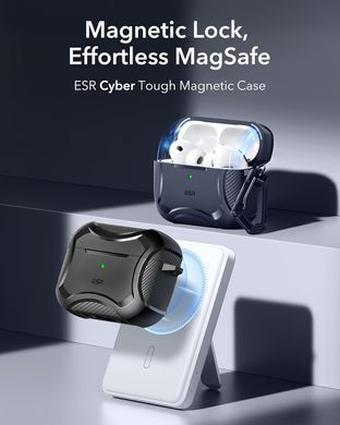 Чехол ESR Cyber Tough Case (HaloLock) with MagSafe для AirPods Pro 3 - Black