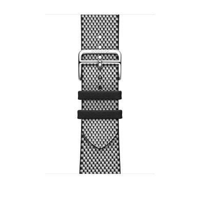 Ремінець Apple&nbsp;Watch Herm&egrave;s - 46mm Noir/&Eacute;cru Toile H Single Tour (MDFL4)