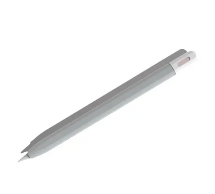 Силиконовый чехол для Apple Pencil (USB-C) - Серый с белым