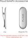 Клипса и магнитное крепление Lunar Silver для PLAUD NotePin / NotePin S