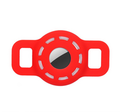 Cиліконовий чохол на вузький нашийник для AirTag - Червоний