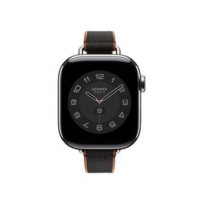 Ремінець Apple Watch Herm&egrave;s - 42mm Noir/Gold Twill Jump Attelage Single Tour (MXJE3)