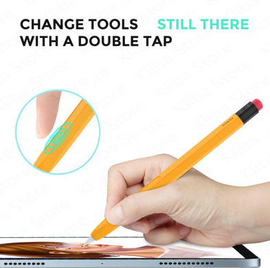 Чехол силиконовый карандаш для Apple Pencil 2 / Pro - Светло-оранжевый