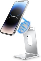 Подставка алюминиевая с магнитом MagSafe (new design) для iPhone - Серебристая
