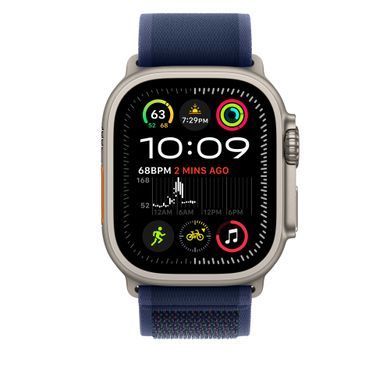 Ремінець Apple 49mm Blue Trail&nbsp;Loop&nbsp;-&nbsp;S/M - Natural Titanium Finish (MXTT3)