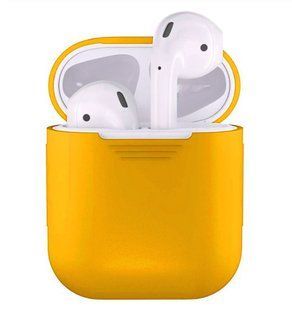 Чехол силиконовый для AirPods 1 / 2 - Тёмно-желтый