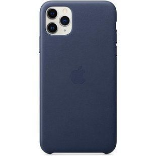 Чохол Apple iPhone 11 Pro Max Leather Case - Midnight Blue (MX0G2)