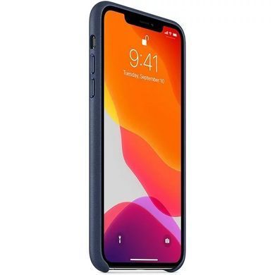 Чохол Apple iPhone 11 Pro Max Leather Case - Midnight Blue (MX0G2)